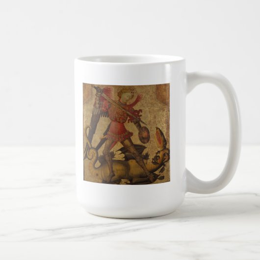 Saint Michael en de Dragon Koffiemok (Rechts)
