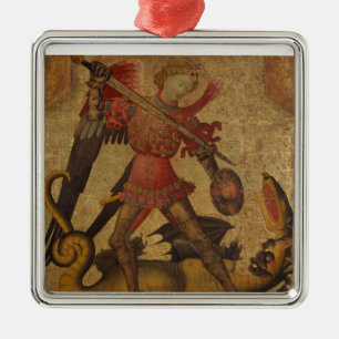 Saint Michael en de Dragon Metalen Ornament