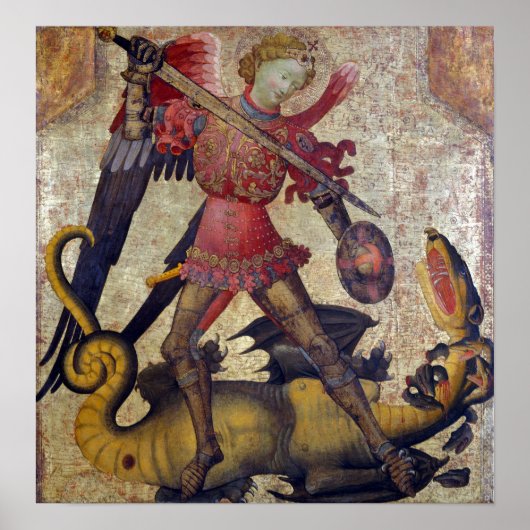 Saint Michael en de Dragon Poster (Voorkant)