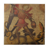 Saint Michael en de Dragon Tegeltje (Voorkant)