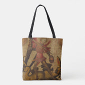 Saint Michael en de Dragon Tote Bag (Achterkant)