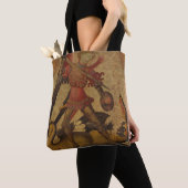 Saint Michael en de Dragon Tote Bag (Dichtbij)