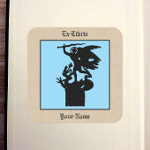 Saint Michael en Dragon Bookplate Vierkante Sticker