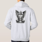 Saint Michael: Esoteric Guardian-capuchonontwerp Hoodie (Achterkant)