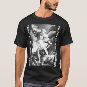 Saint Michael Paratrooper White T-shirt
