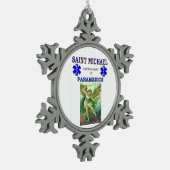 SAINT MICHAEL PATRON SAINT OF PARAMEDICS TIN SNEEUWVLOK ORNAMENT (Links)