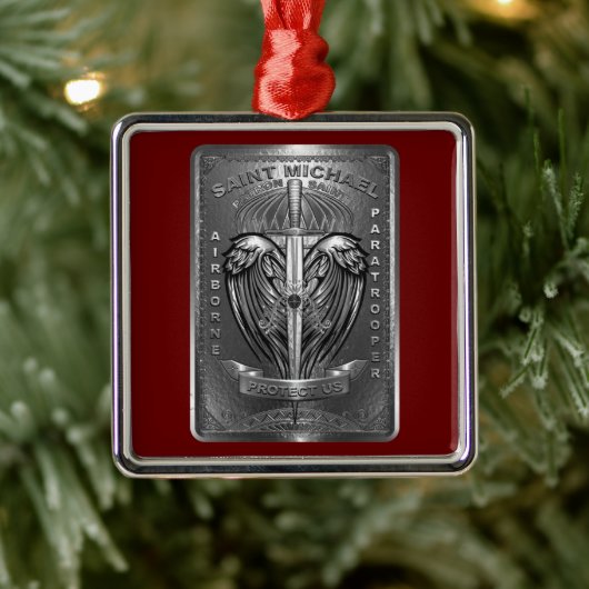 Saint Michael Patron Saint-Paratroopers Metalen Ornament (Boom)