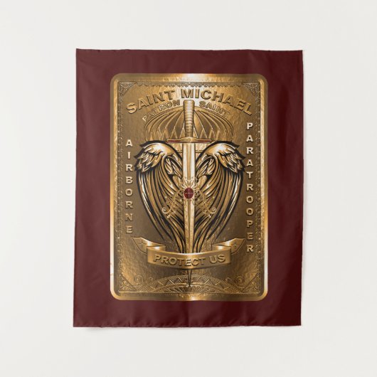 Saint Michael Patron Saint-Paratroopers Wandkleed (Voorkant)