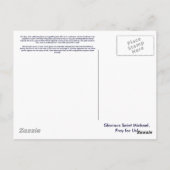 Saint Michael Prayer briefkaart (Achterkant)