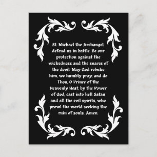 Saint Michael Prayer katholieke adult Coloring Briefkaart