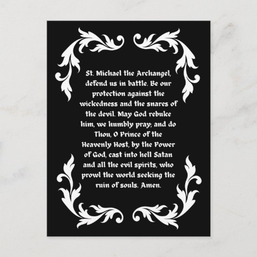 Saint Michael Prayer katholieke adult Coloring Briefkaart (Voorkant)