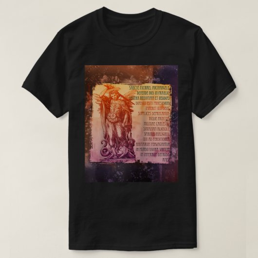 Saint Michael Prayer Katholieke Saint Archangel Vi T-shirt (Design voorkant)