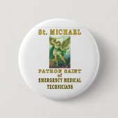 SAINT MICHAEL RONDE BUTTON 5,7 CM (Voorkant)