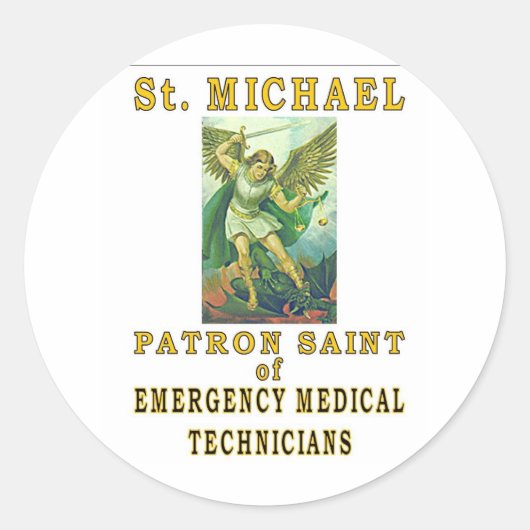 SAINT MICHAEL RONDE STICKER (Voorkant)