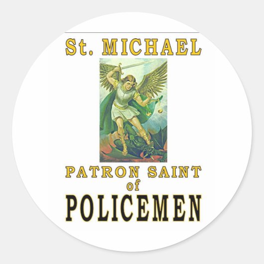 SAINT MICHAEL RONDE STICKER (Voorkant)