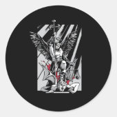 Saint Michael Ronde Sticker (Voorkant)