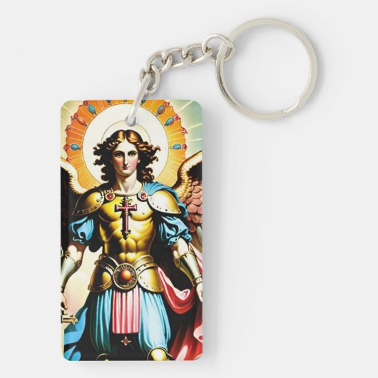 Saint Michael Sleutelhanger (achterkant)