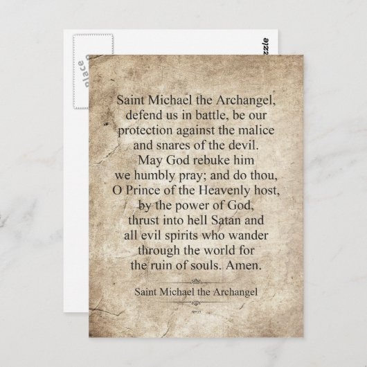 Saint Michael the Archangel Briefkaart (Voorkant / Achterkant)