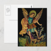 Saint Michael The Archangel Briefkaart (Voorkant / Achterkant)