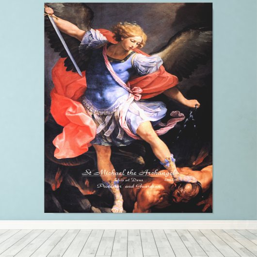 Saint Michael the Archangel Canvas Afdruk (Insitu (Houten vloer))