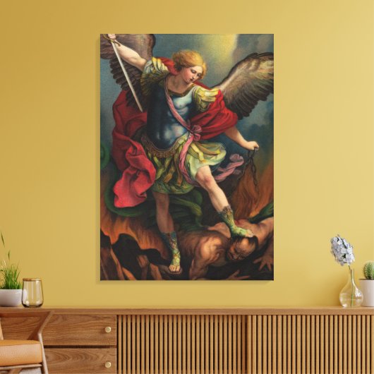 Saint Michael the Archangel Canvas Afdruk (Insitu (Woonkamer))