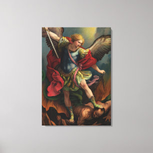 Saint Michael the Archangel Canvas Afdruk