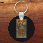 Saint Michael The Archangel Defeating Satan Christ Sleutelhanger (Voorkant)