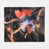 Saint Michael the Archangel Fleece Deken (Voorkant (Horizontaal))