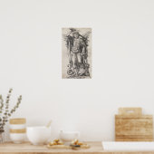 Saint Michael the Archangel, Hans Holbein Poster (Keuken)