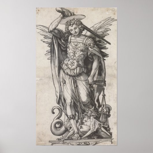 Saint Michael the Archangel, Hans Holbein Poster (Voorkant)