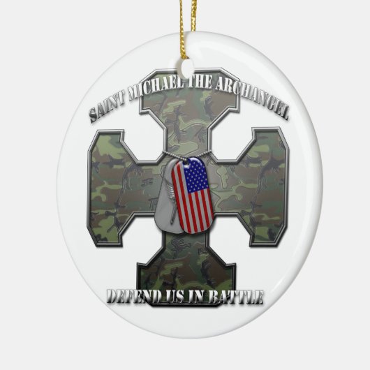 Saint Michael the Archangel Keramisch Ornament (Links)