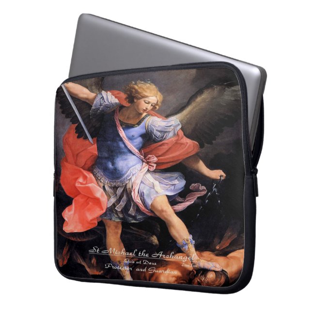 Saint Michael the Archangel Laptop Sleeve (Voorkant Links)