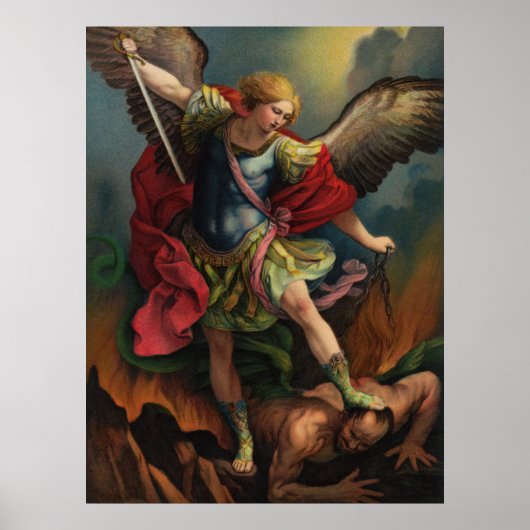 Saint Michael the Archangel Large Poster (Voorkant)