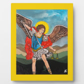 Saint Michael the Archangel Painting by Alfred Fox Fotoplaat (Voorkant)
