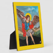 Saint Michael the Archangel Painting by Alfred Fox Fotoplaat (Zijkant)
