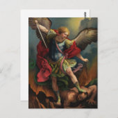 Saint Michael the Archangel Prayer Kaart (Voorkant / Achterkant)