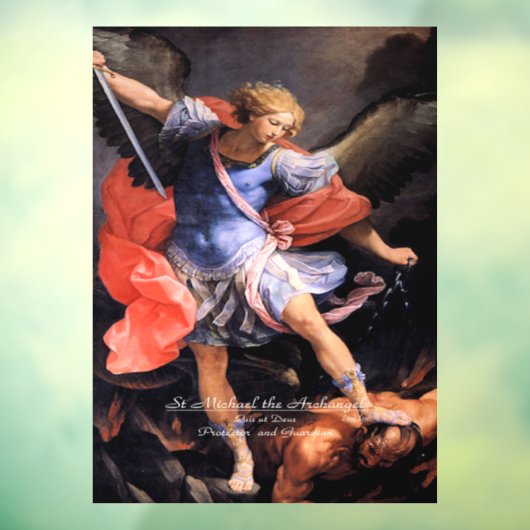 Saint Michael the Archangel Raamsticker (Vel 3)