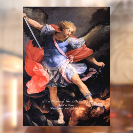 Saint Michael the Archangel Raamsticker (Vel 2)