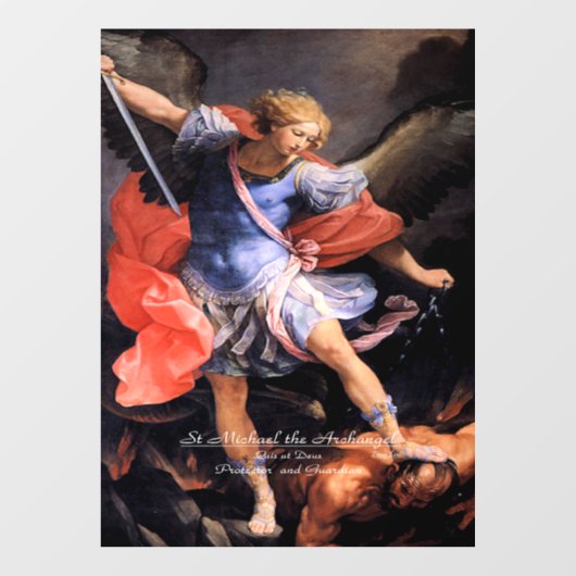 Saint Michael the Archangel Raamsticker (Vel)