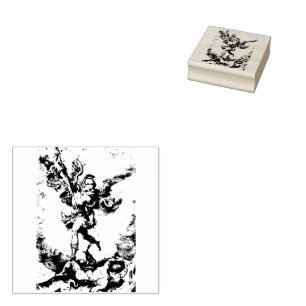 Saint Michael the Archangel Rubber Stamp Rubberstempel