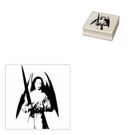 Saint Michael the Archangel Rubber Stamp Rubberstempel