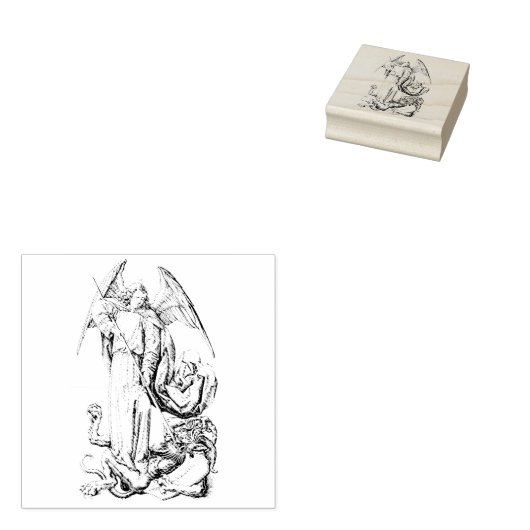 Saint Michael the Archangel Rubber Stamp Rubberstempel (Gestempeld)