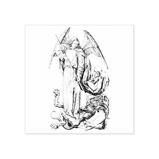 Saint Michael the Archangel Rubber Stamp Rubberstempel (Afrduk)