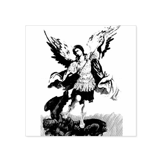 Saint Michael the Archangel Rubber Stamp Rubberstempel (Afrduk)