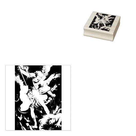Saint Michael the Archangel Rubber Stamp Rubberstempel (Gestempeld)