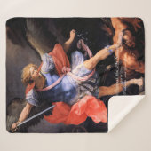 Saint Michael the Archangel Sherpa Deken (Voorkant (horizontaal))