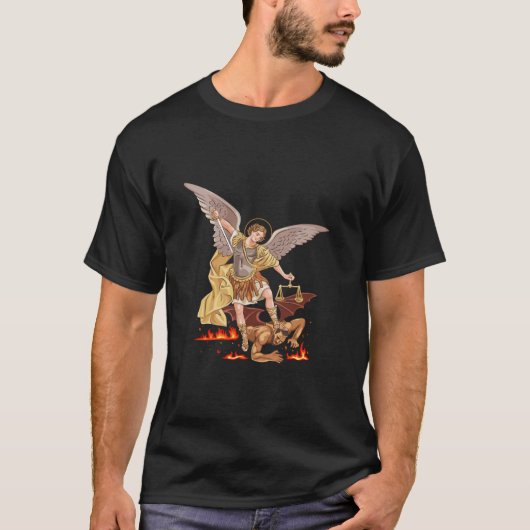 Saint Michael The Archangel T-shirt (Voorkant)