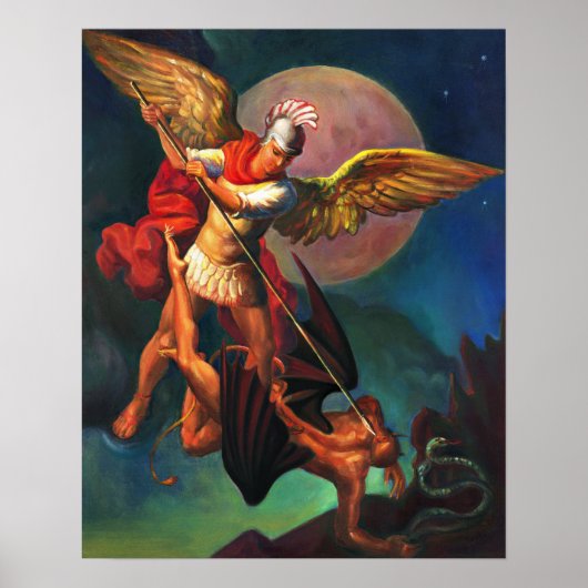 Saint Michael the Warrior Archangel Poster (Voorkant)