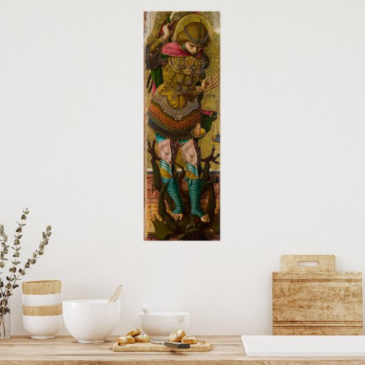 Saint Michael van Carlo Crivelli Poster (Keuken)
