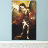 Saint Michael van Murillo Canvas Afdruk (Insitu (Houten vloer))
